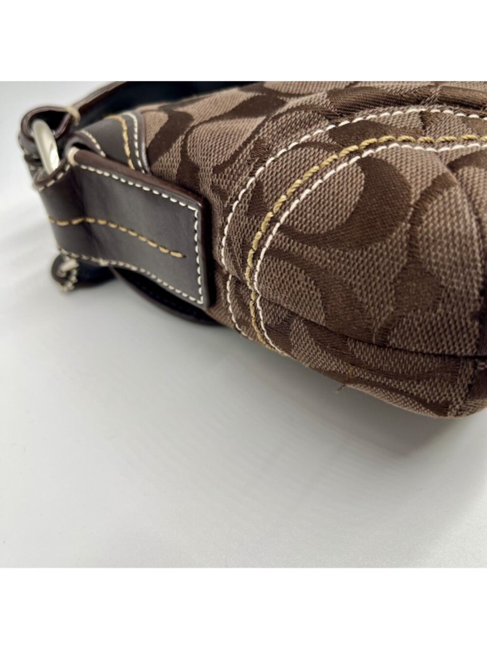 Coach Brown Signature Canvas Soho Buckle Flap Bag - Picture 13 of 13